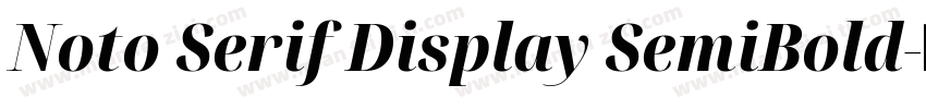 Noto Serif Display SemiBold字体转换